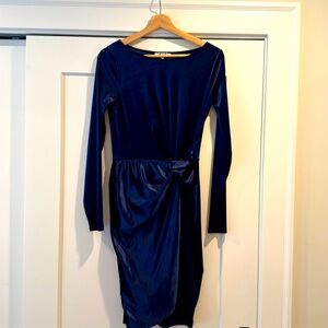 Three Dots Brand Velvet Stretch Holiday Dress